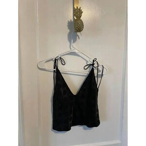 Victoria’s Secret Women’s Size Small Black Polka Dot V Neck Tanktop